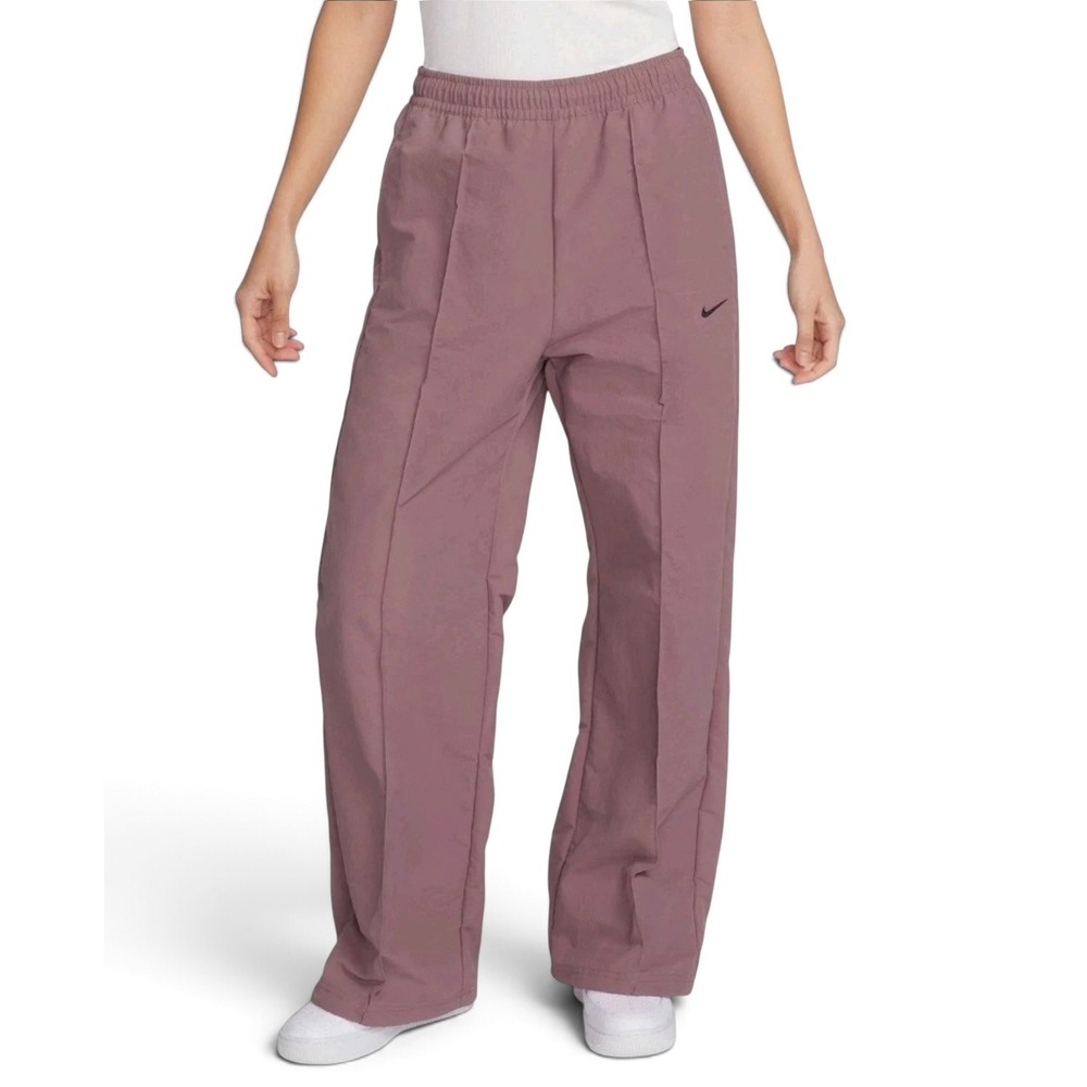 Nike Sportswear Everything Wovens High Rise Wide Leg Pants Mauve Pink XL NEW